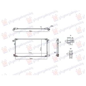 HLADNJAK KLIME 1.2 BENZIN (718x353x12) (NISSENS) TOYOTA C-HR 2019-2023 (X1) (OEM: 884A002040)