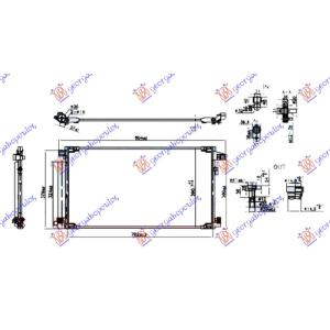 HLADNJAK KLIME 1.8 HIBRID BENZIN (670x370x12) (VALEO) TOYOTA C-HR (2023-) (OEM: 88460F4040)