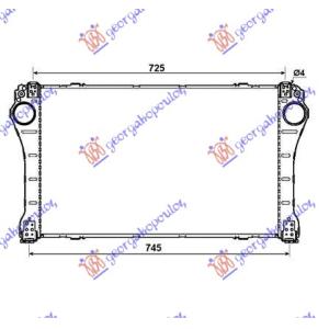 HLADNJAK INTERKULER 2.2 D4D (690 x370 x26) TOYOTA AURIS (2012-2015) (OEM: 179400R040)