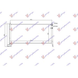HLADNJAK KLIME 1.8 HYB AUTOMA. (67.5x29x 1.6) TOYOTA AURIS (2012-2015) (OEM: 88450-02430, 8845002430)