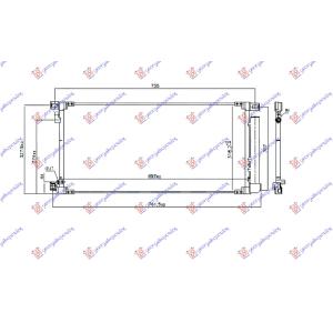 HLADNJAK KLIME 1.2i BENZINZ. (69.7x34.2x 1.2) TOYOTA AURIS (2015-2019) (OEM: 88450-02510, 8845002510)