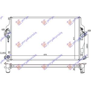 HLADNJAK MOTORA 2.2 D4D M / A (67x43x2.7) TOYOTA RAV 4 (2016-2019) (OEM: 16400-26411, 1640026411)