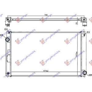 HLADNJAK 2.0 16v BENZIN MANUELNI-AUT (675x4 15x 16) TOYOTA RAV 4 (2016-2019) (OEM: 1640036080)