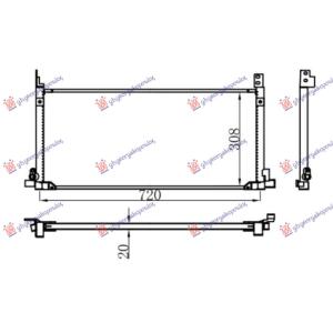 HLADNJKA KLIME 2.5 BENZIN/HIBRID (682x318) TOYOTA RAV 4 (XA50) (2019-) (OEM: 884A042050)