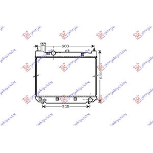 HLADNJAK 2.5 D4d (52.5x62.5x23) 0 1-0 6 TOYOTA HI-ACE (2006-) (OEM: 16400-30110, 1640030110, 1640030240)