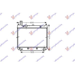 HLADNJAK MOTORA 2.5 D4d (52.5x62.5x23) 01-06 (KOYO) TOYOTA HI-ACE (2006-) (OEM: 1640030110, 1640030240)