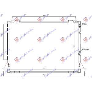 HLADNJAK KLIME 0 8- (648x438x 16) TOYOTA HI-ACE (2006-) (OEM: 8845026140)