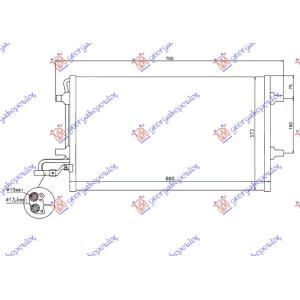 HLADNJAK KLIME BENZIN / DIZEL VOLVO S40 (2007-2012) (OEM: 8623401, 9124389, 31292022.4)