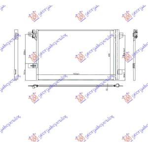 HLADNJAK KLIME ZA SVE MODELE BENZIN/DIZEL (72.0x38.2x1.6) VOLVO XC90 (2020-) (OEM: 31338308, 31439826, 31686413)