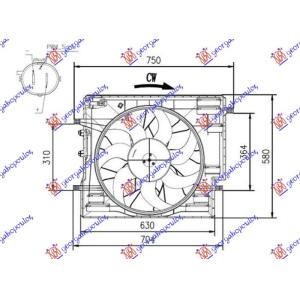 VENTILATOR 2.0 ?5-?6-?8 HIBRID BENZIN VOLVO XC90 (2020-) (OEM: 31338305)