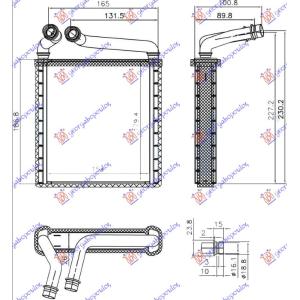GREJAC KABINE (BR) (153x 180 X26) DENSO TIP VW GOLF PLUS (2009-2014) (OEM: 3C0819031, 3C0819031A)