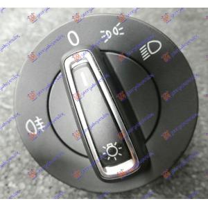 PREKIDAC ZA FAROVE (ZUTO SVETLO) (10 PIN) VW POLO (2014-2017) (OEM: 5G0941431AJ, 5G0941431BG)