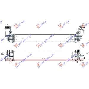 HLADNJAK INTERKULERA 2.0 (GTi) BENZIN 690 x 10 5x80 VW POLO (2017-2021) (OEM: 2Q0145805A)