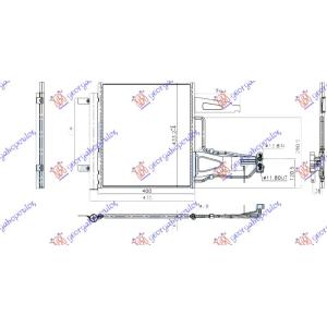 HLADNJAK KLIME 1.0 Tsi BENZIN (40 0 x430 x 16) VW UP (2016-2019) (OEM: 1S0816411A)