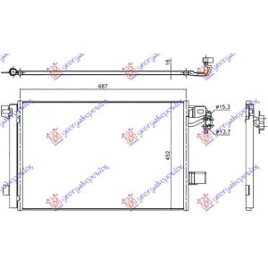 HLADNJAK KLIME 2.0 T.D (67.5x44) VW TRANSPORTER (T5) (2010-2015) (OEM: 7E0820411B)