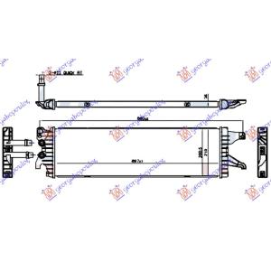 DODATNI HLADNJAK 2.0 Tdi (62 / 75KW)DIZ (695X2 10 X26) VW TRANSPORTER (T6) (2015-2019) (OEM: 7E0121212A)