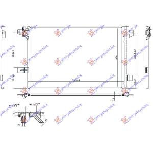 HLADNJAK KLIME 2.0 TFSI / 2.0 TDI (70 x43.4x 1.2) VW TRANSPORTER (T6) (2015-2019) (OEM: 7E0820411F)