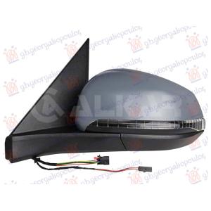 RETROVIZOR ELEKTRICNI PM (ELEKTRO-SKLOPIV) (MIGAVAC) (SVETLO) (MRTAV UGAO) (11 PIN) (KONVEKSNO STAKLO) Leva str. VW MULTIVAN (T7) (2022-) (OEM: 7T0857407J)