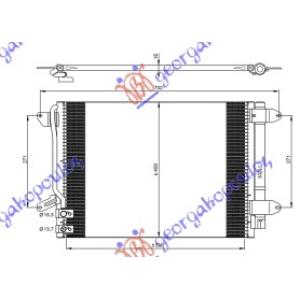 HLADNJAK KLIME BENZIN / DIZEL (53.5x36.8x 16) VW NEW BEETLE (2011-2016) (OEM: 5C0820411, 5C0820411E, 5C0820411F)