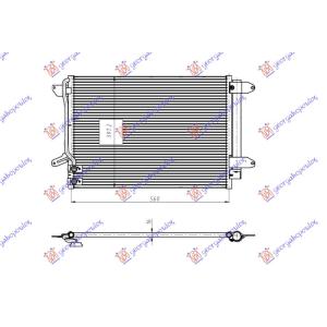 HLADNJAK KLIME 1.4/2.0 BENZIN - 1.6/2.0 DIESEL VW NEW BEETLE (2011-2016) (OEM: 5C0820411K)