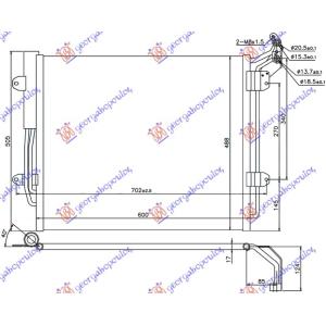 HLADNJAK KLIME BENZIN -DIZEL (56.5x49) VW SHARAN (2010-) (OEM: 7N0820411B)