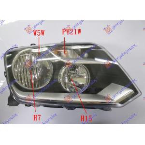 FAR ELEKTRICNI (H7/H15) 13- (VALEO) Desna str. VW P/U AMAROK (2010-2016) (OEM: 2H1941016AA, 2H1941016M)