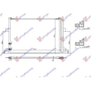 HLADNJAK KLIME BENZIN DIZEL (640 x440 x 16) VW P/U AMAROK (2010-2016) (OEM: 2H0820411, 2H0820411B)