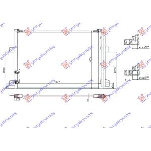 HLADNJAK KLIME BENZIN DIZEL (640 x440 x 16) VW P/U AMAROK (2016-) (OEM: 2H0820411, 2H0820411B)