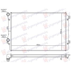 HLADNJAK MOTORA DODATNI 1.4 BENZIN/HIBRID (650x450) VW JETTA (2014-2018) (OEM: 1K0121253BK, 1K0121253BL)