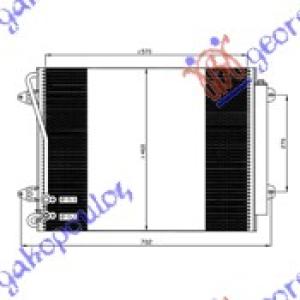 HLADNJAK KLIME 2.0 -3.2TFSI BENZINZ. (57.5x46 VW CC (2012-) (OEM: 3C0820411B, 3C0820411D, 3C0820411F)