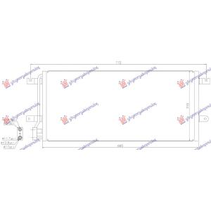 HLADNJAK KLIME BENZIN/DIZEL (683x308x16) VW TRANSPORTER (T4) (1997-2003) (OEM: 701820413K, 7D0820413B)