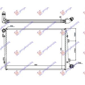 HLADNJAK MOTORA 1.9-2.0 TDi MANUELNI / AUT (65x44) VW CADDY (2010-2015) (OEM: 1K0121251AL, 1K0121251DP)