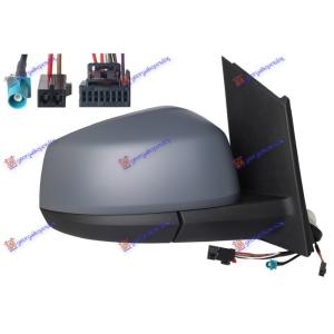 RETROVIZOR ELEKTRICNI SA GREJACEM PM (ELEKTRO-SKLOPIV) (MRTAV UGAO) (CIP RADIO ANTENE) (10 PIN) Desna str. VW CADDY (2020-) (OEM: 2K7857408L)