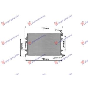 HLADNJAK MOTORA DODATNI 1.4 BENZIN TSI / 2.0 DIZEL TDI (620x460x27) VW TIGUAN (2011-2016) (OEM: 5N0121251C)