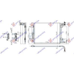 HLADNJAK KLIME 1.4BEN 2.0DIZ 15- (54x45) VW TIGUAN (2011-2016) (OEM: 5N0820411F, 5ND820411E)