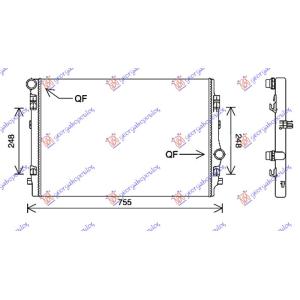 HLADNJAK MOTORA 2.0 TDi (135 KW) DIZEL (650x450x32) VW TIGUAN (2016-) (OEM: 5Q0121251CN, 5Q0121251EN, 5Q0121251HM)