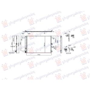 HLADNJAK KLIME 2.5 BENZIN (RS) (544x379) (NISSENS) VW GOLF VIII (2019-2024) (OEM: 8V0816411A)