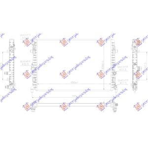 HLADNJAK MOTORA 1.0 TGI/1.0 TSI BENZIN - 1.6 TDI DIZEL (MANUELNI/AUTOMATSKI) (650x439) VW TAIGO (2021-) (OEM: 2Q0121253A, 2Q0121253K, 2Q0121253P)