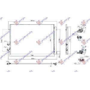 HLADNJAK KLIME SVI MODELI DIZEL (70 x48x 12) VW CRAFTER (2017-) (OEM: 2N0820411)