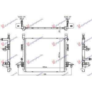 HLADNJAK MOTORA (565x485x22) VW ID.7 (2023-) (OEM: 1EA121251B)