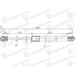 AMORTIZER HAUBE (365L-200N) TESLA MODEL 3 (2023-) (OEM: 109147200B)
