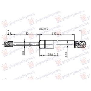 AMORTIZER HAUBE (253L-410N) TESLA MODEL Y (2020-2024) (OEM: 1505547-00-A, 150554700A, 1692576-00-A)