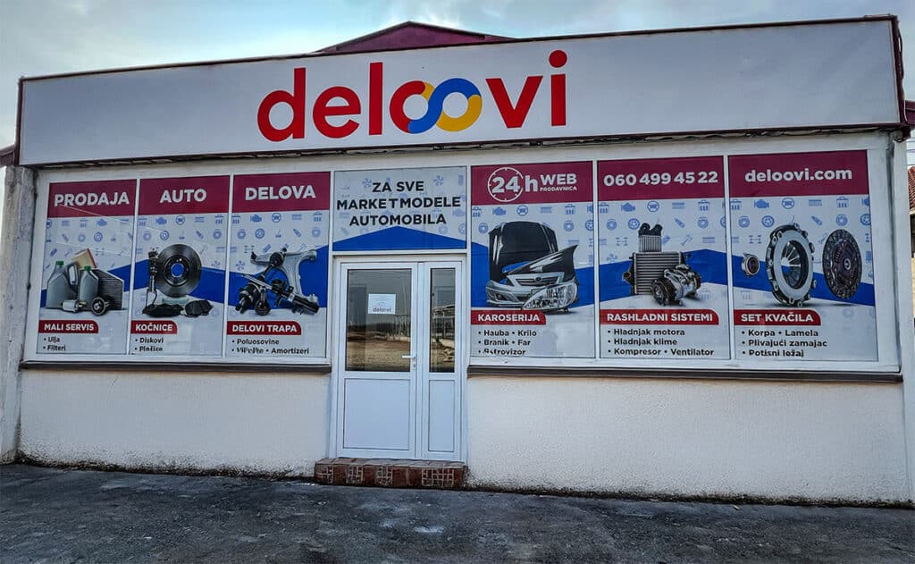 Novi izgled prodavnice deloovi doo beograd u dobanovcima, marsala tita 220 2024