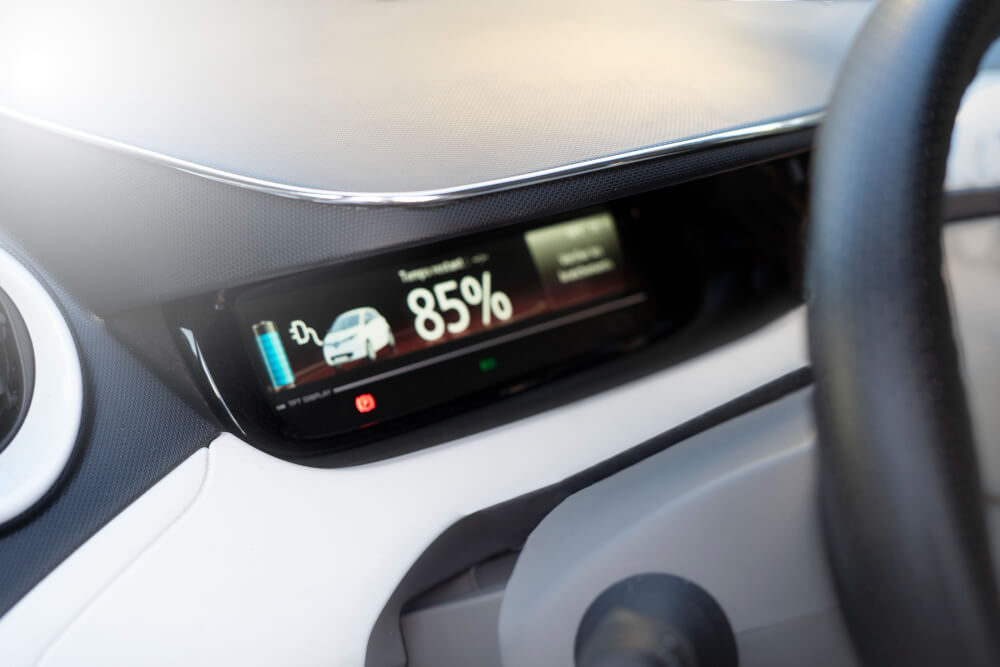 Kontrolna tabla električnog automobila.