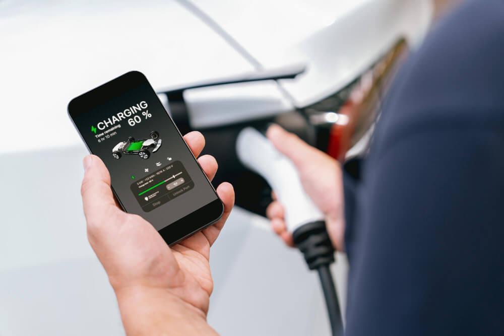 Punjenje električnog automobila.