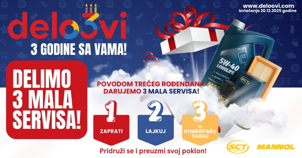 Deloovi darujuuuuu delove za mali servis.