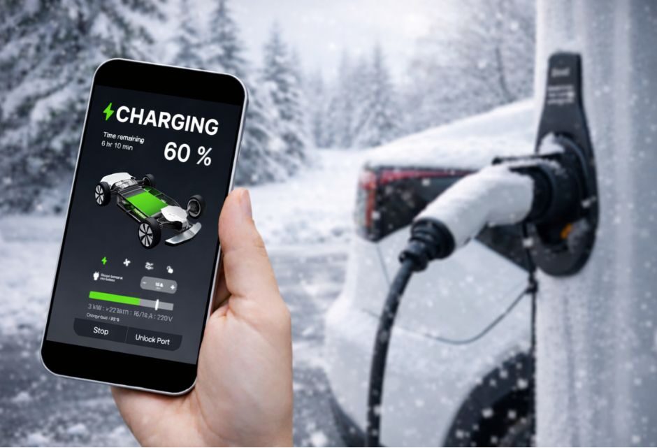 Kontrolisanje punjenja baterije električnog automobila zimi